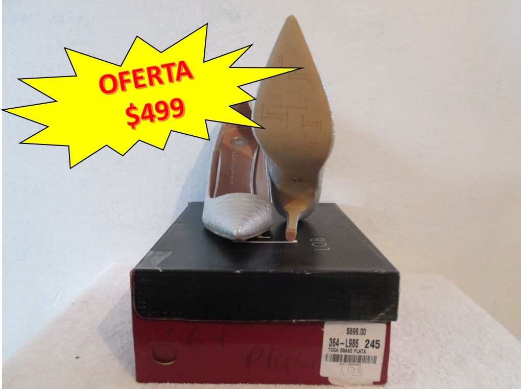 ZAPATILLA PLATEADA PARA DAMA Oi17 